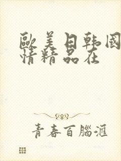 欧美日韩国产激情精品在封面