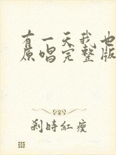 有一天我也会老原唱完整版封面