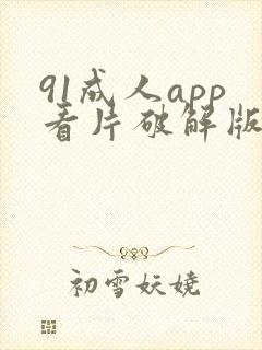 91成人app看片破解版封面