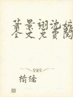 萧景翊沈婉小说全文免费阅读封面