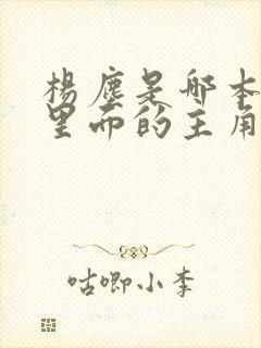 杨尘是哪本小说里面的主角