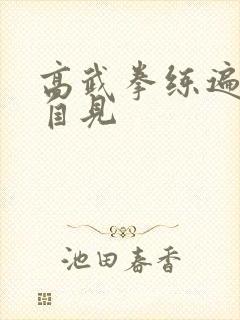 高武拳练遍顿悟自见