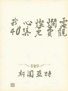 我心灿烂电视剧40集免费观看封面