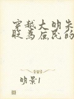 穿越大明朱棣被贬为庶民的小说