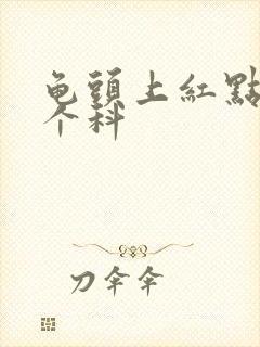 龟头上红点挂哪个科封面