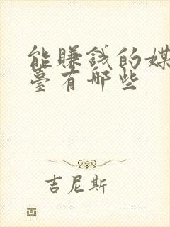 能赚钱的媒体平台有哪些封面