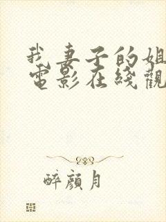 我妻子的姐姐3电影在线观看封面