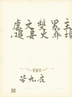 虐文双男主推荐,追妻火葬场封面