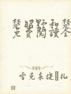 楚昭野和楚昭野免费阅读全文最新章节更新
