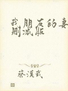 我朋友的妻子未删减版封面