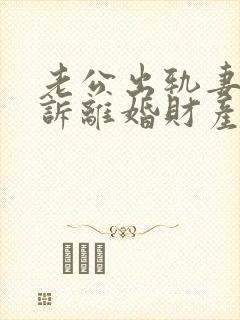 老公出轨妻子起诉离婚财产怎么分配