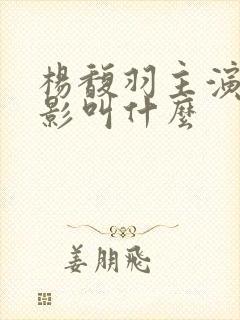 杨馥羽主演的电影叫什么