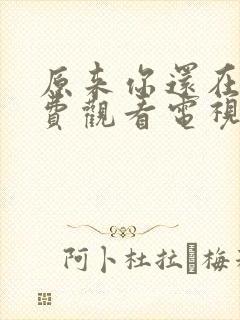 原来你还在这免费观看电视剧