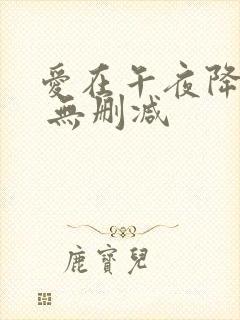 爱在午夜降临前 无删减