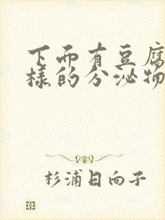 下面有豆腐渣一样的分泌物