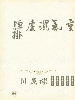 脾虚湿气重怎么排