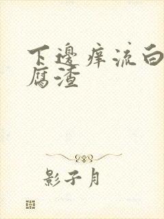 下边痒流白色豆腐渣封面