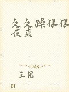 久久躁狠狠躁夜夜爽