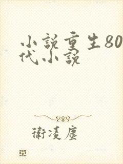 小说重生80年代小说