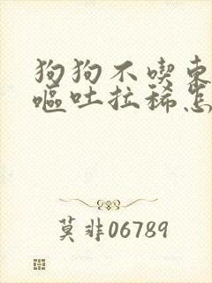 狗狗不吃东西还呕吐拉稀怎么办