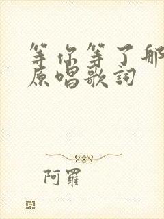 等你等了那么久原唱歌词