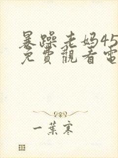 暴躁老妈45集免费观看电视剧