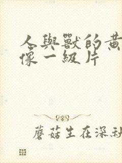 人与兽的黄色录像一级片