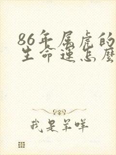 86年属虎的一生命运怎么样