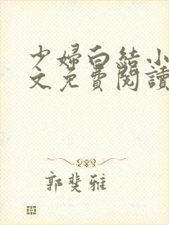 少妇白结小说全文免费阅读无弹窗最新章节