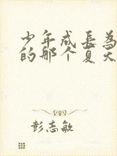 少年成长为大人的那个夏天动漫全集