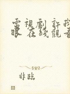 电视剧 许我耀眼 在线观看