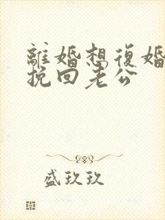 离婚想复婚怎么挽回老公