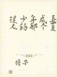 从少年成长为大人的那个夏天动漫