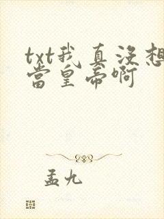 txt我真没想当皇帝啊封面