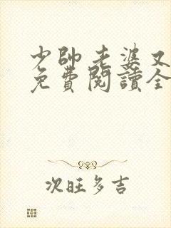 少帅老婆又跑了免费阅读全文