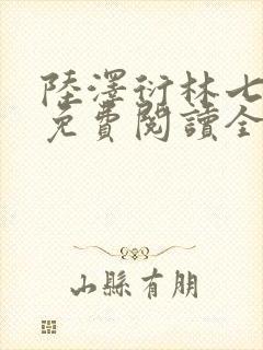 陆泽衍林七小说免费阅读全文