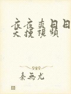 夜夜爽日日干天天摸视频封面