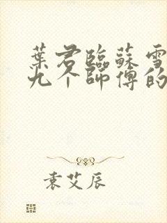 叶君临苏雪儿有九个师傅的小说
