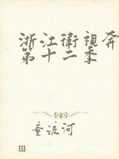 浙江卫视奔跑吧第十二季封面