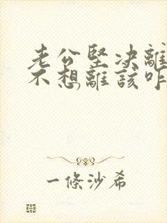 老公坚决离婚我不想离该咋样办