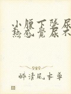 小腹下坠尿道灼热感觉尿不尽封面