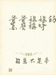 爸爸姐姐的丈夫怎么称呼