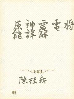 原神雷电将军技能详解