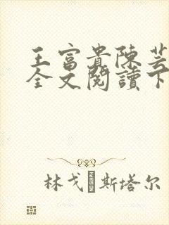 王富贵陈芸小说全文阅读下载封面