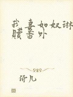 我妻如奴琳的救赎番外