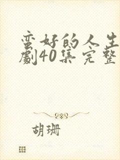 蛮好的人生电视剧40集完整版封面