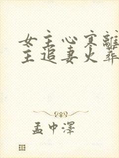 女主心寒离开男主追妻火葬场现言