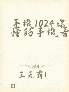 手机1024你懂的手机看片