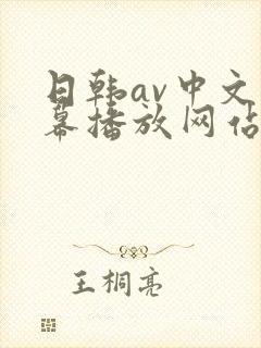 日韩av中文字幕播放网站