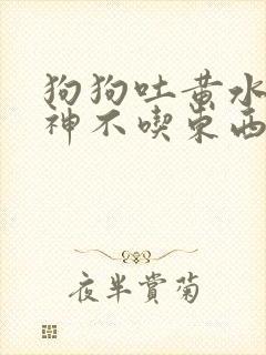 狗狗吐黄水没精神不吃东西怎么办封面